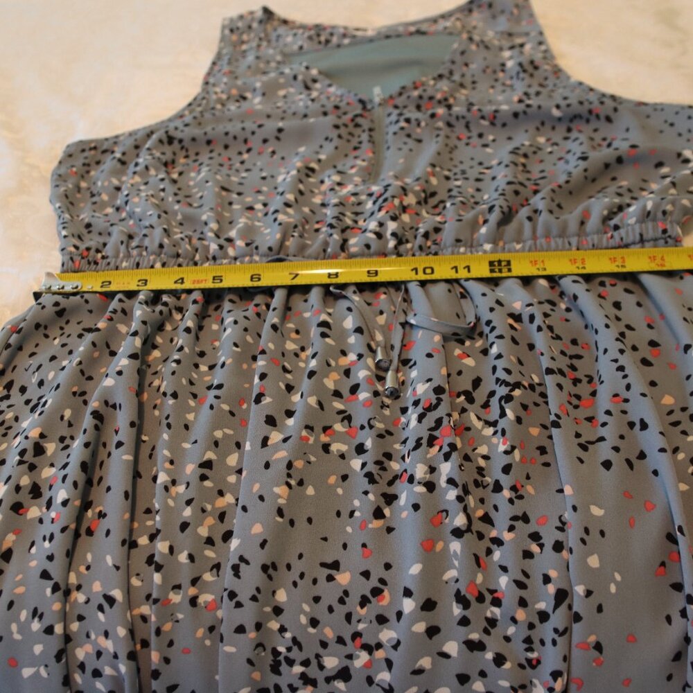 Maurices XL Sleeveless Elastic Waist Colorful Flowy Lined Dress Abstract design - Picture 7 of 16